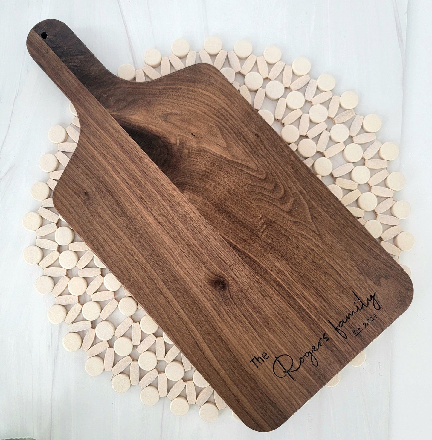 Custom Walnut Set | Cutting Board + Coasters