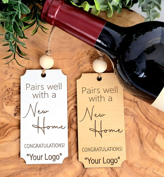 Custom Wine Gift Tag (Pairs Well with a New Home)