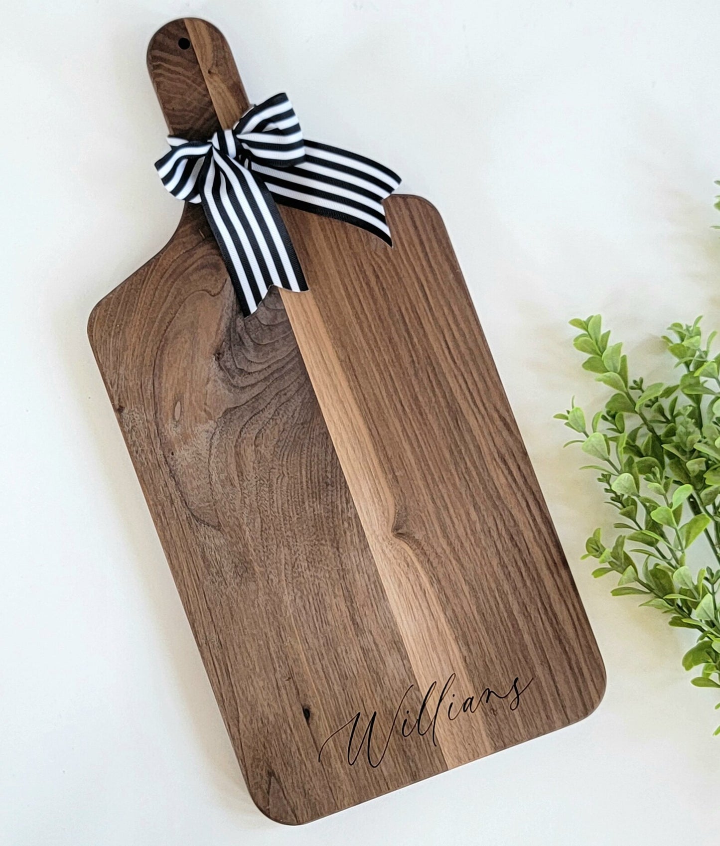 Personalized Black & Walnut Gift Basket