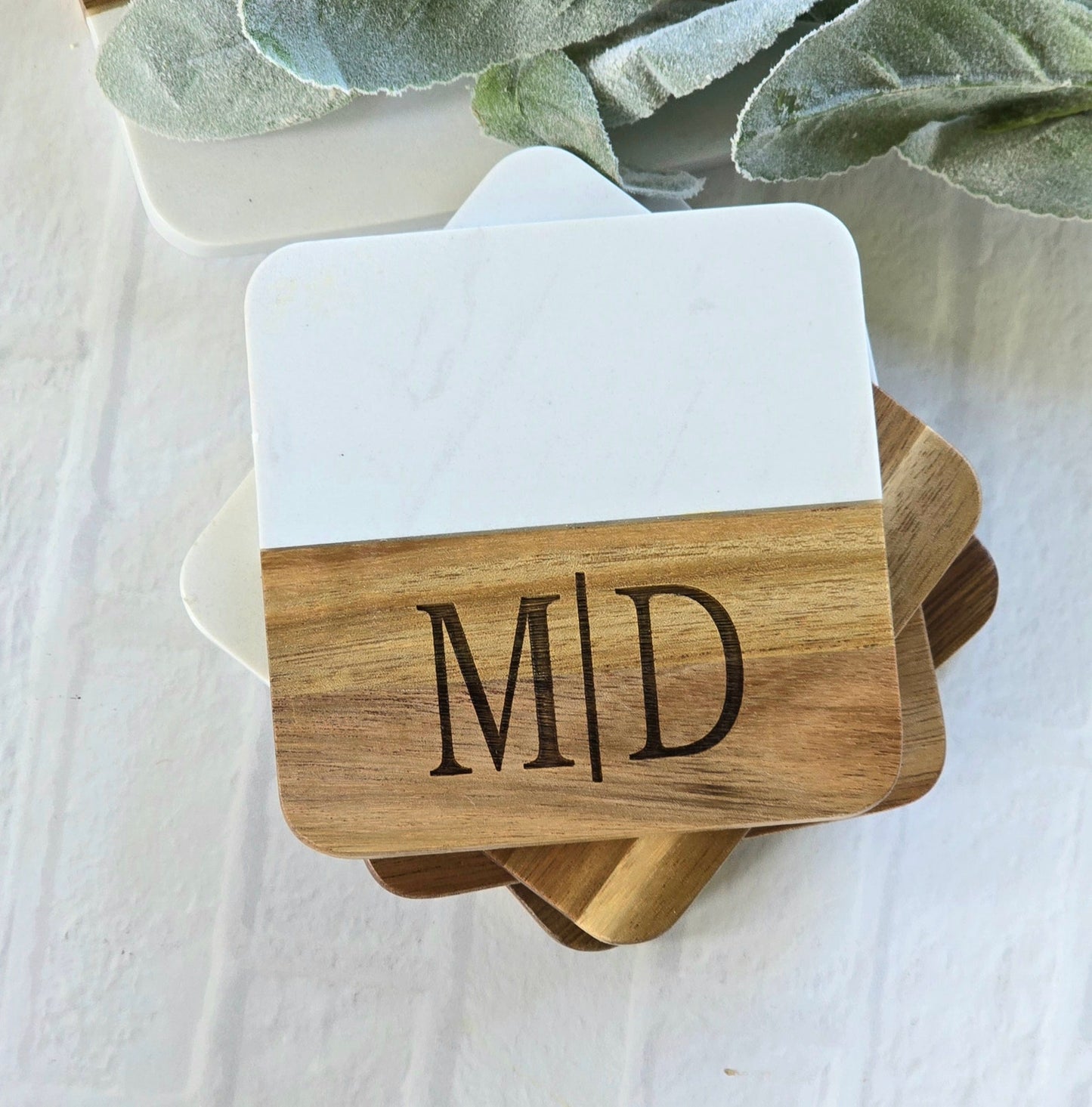 Custom Marble Set | Cutting Board + Coasters