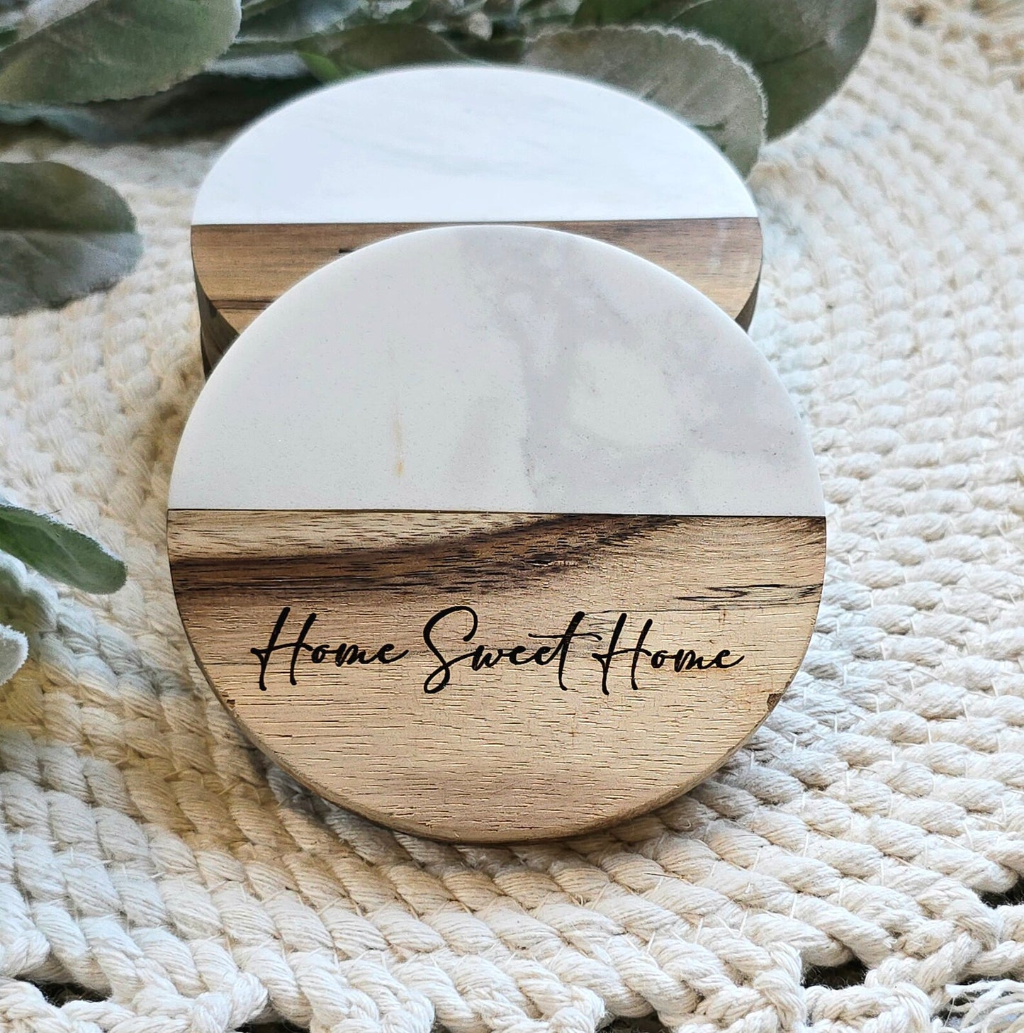 Marble Wood Coasters (Round)