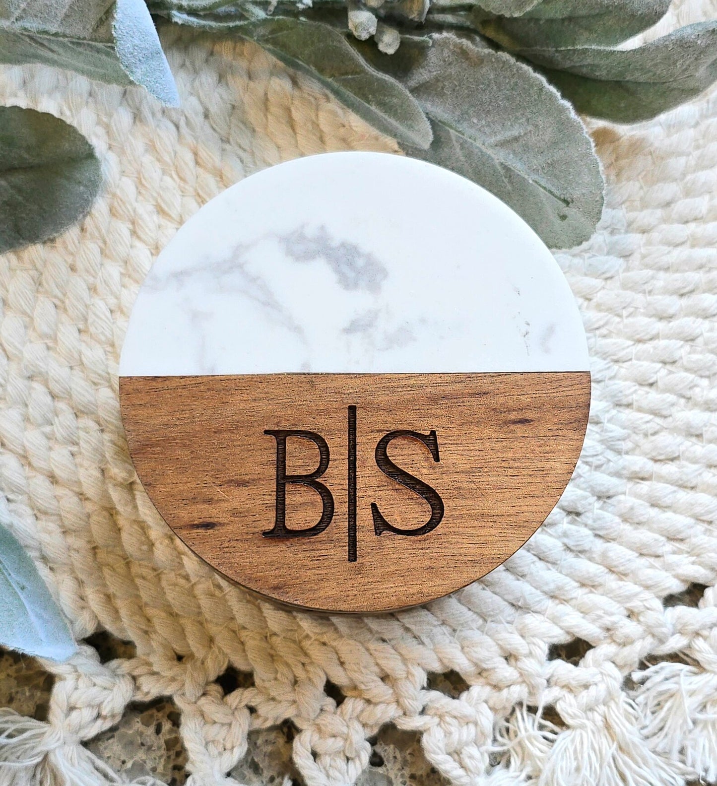 Marble Wood Coasters (Round)