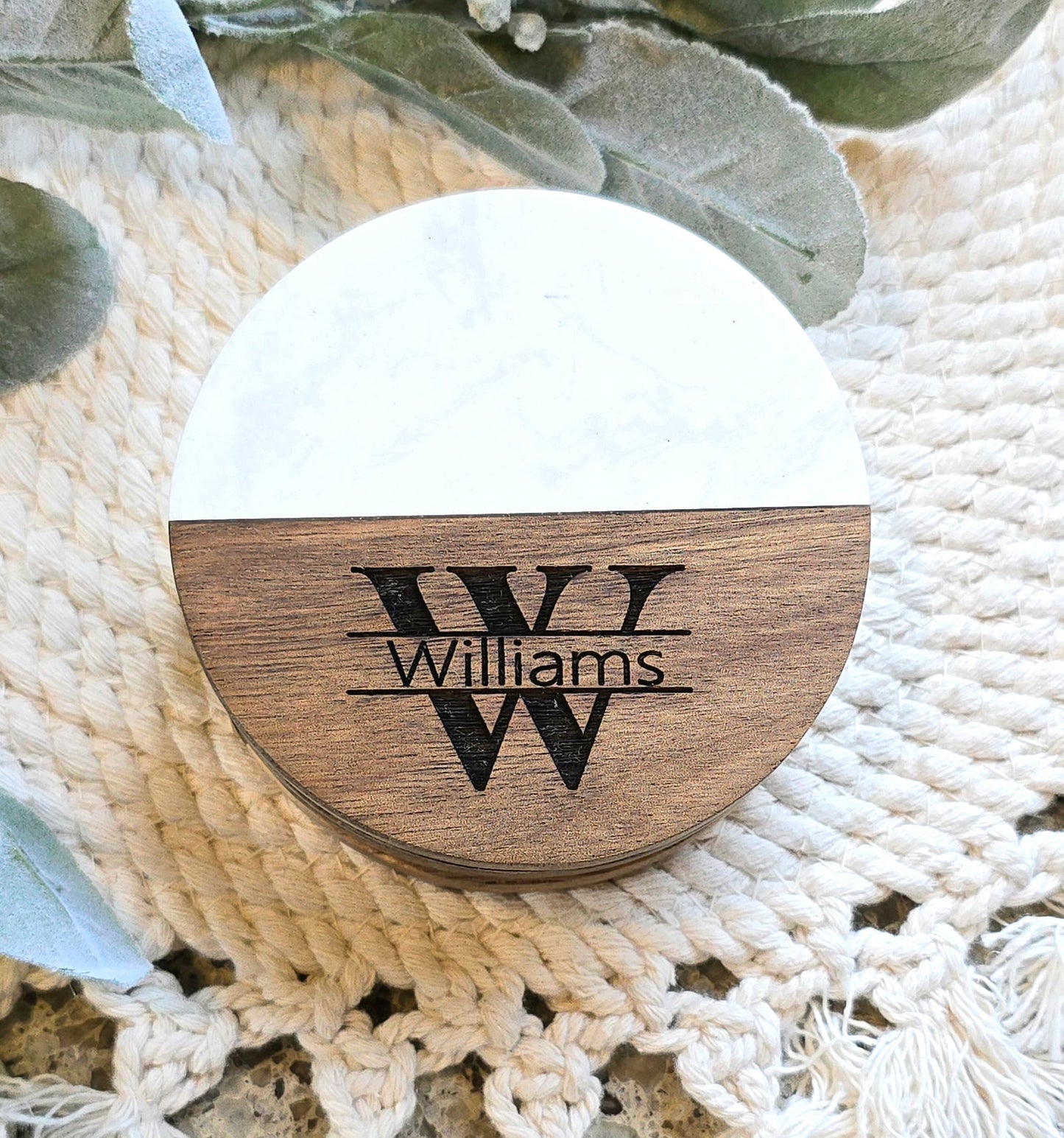 Marble Wood Coasters (Round)