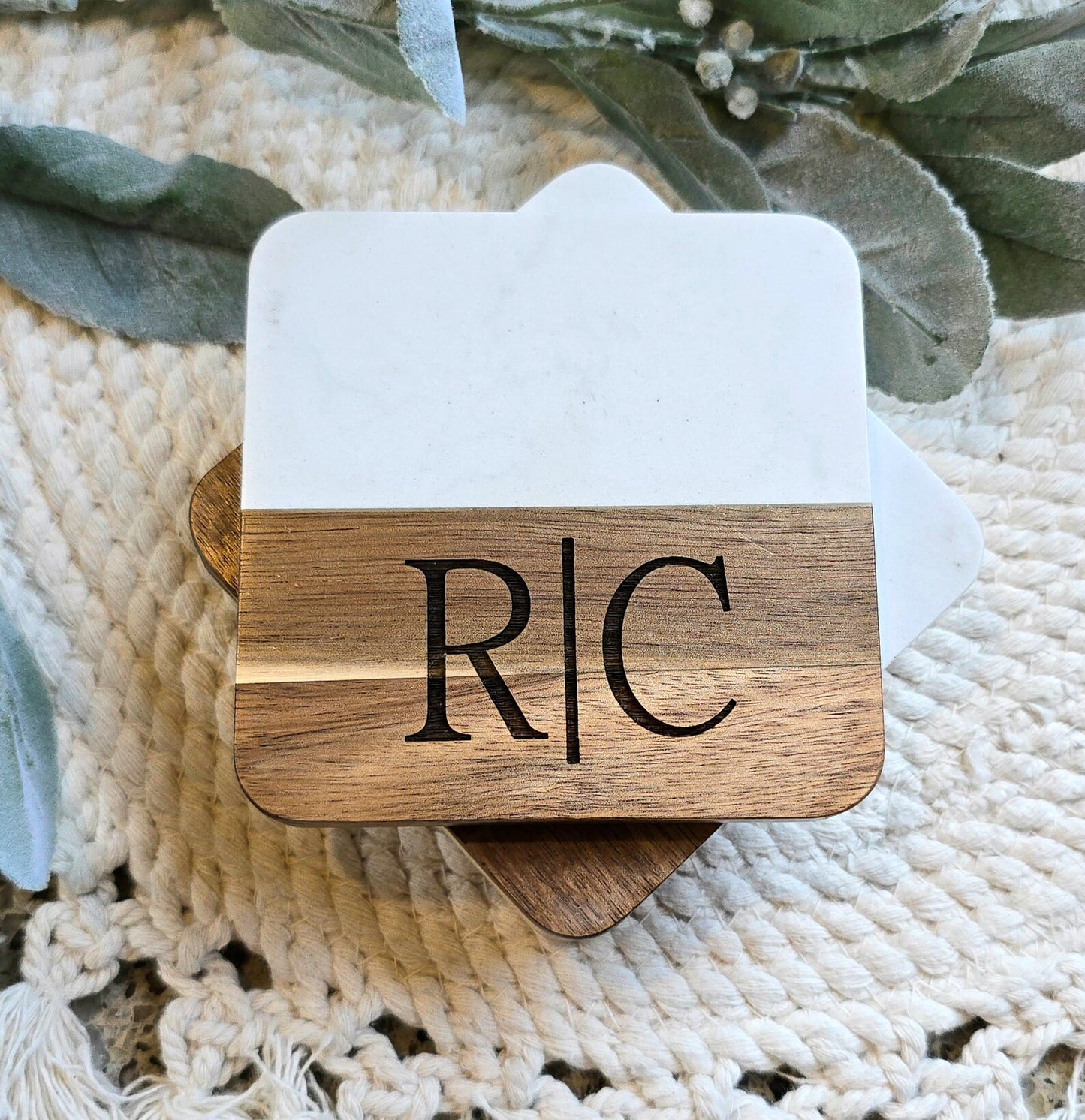 Marble Wood Coasters (Square)