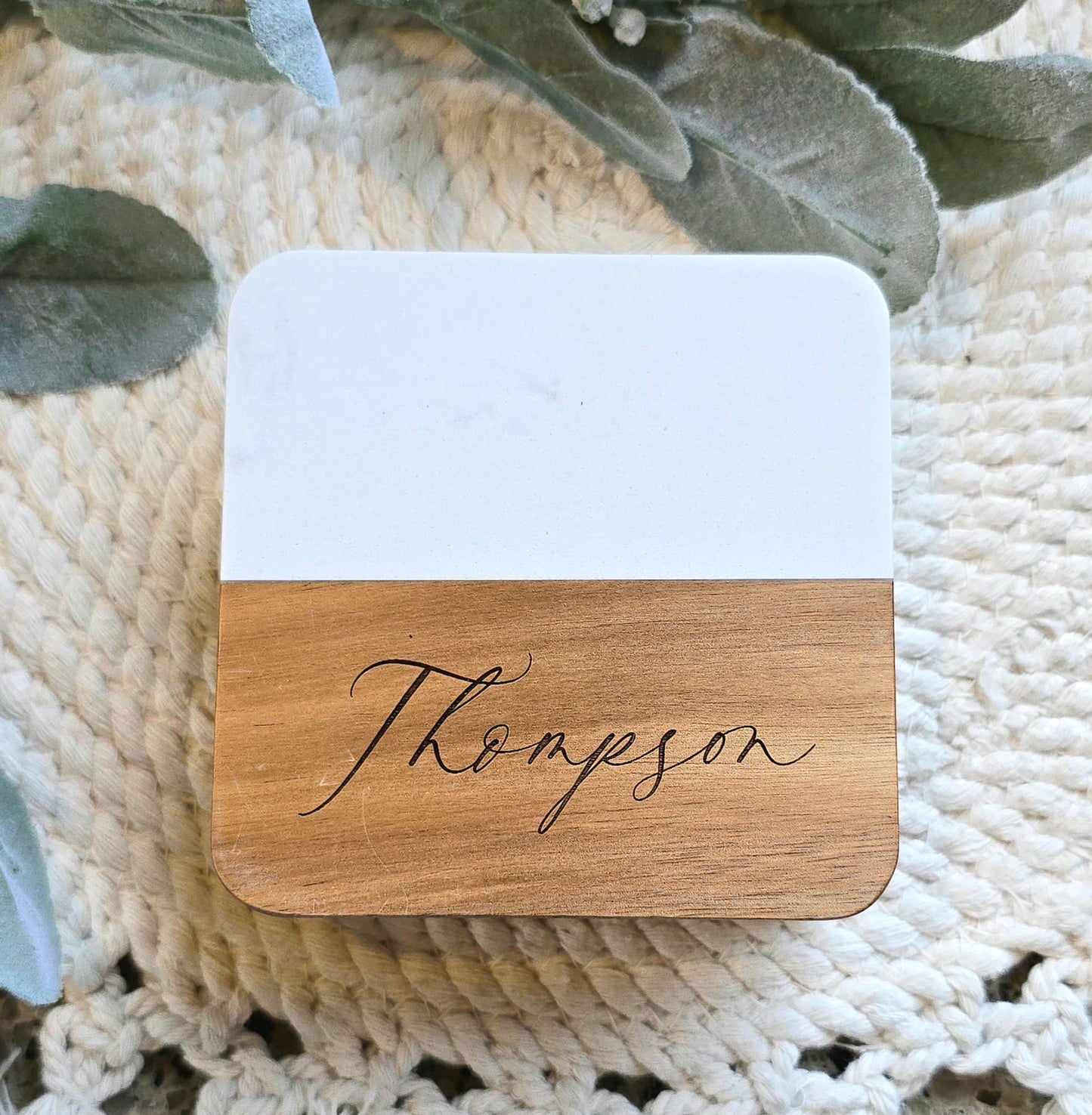 Marble Wood Coasters (Square)