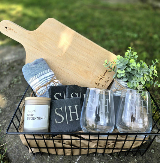 Personalized Maple Housewarming Gift Basket