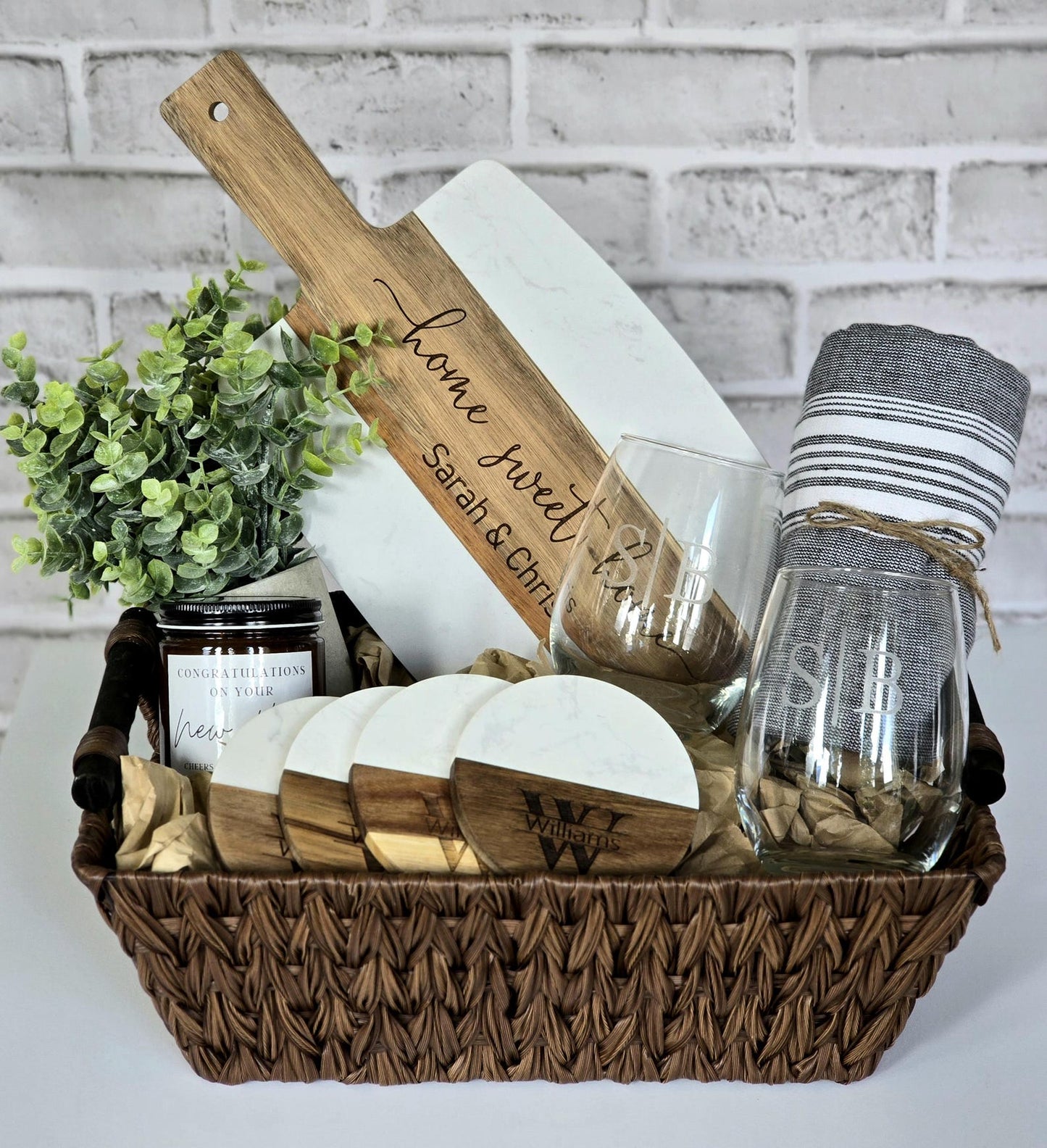 Custom New Homeowner Gift Basket