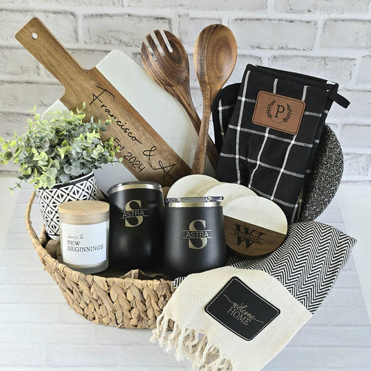 Custom B&W Gift Basket