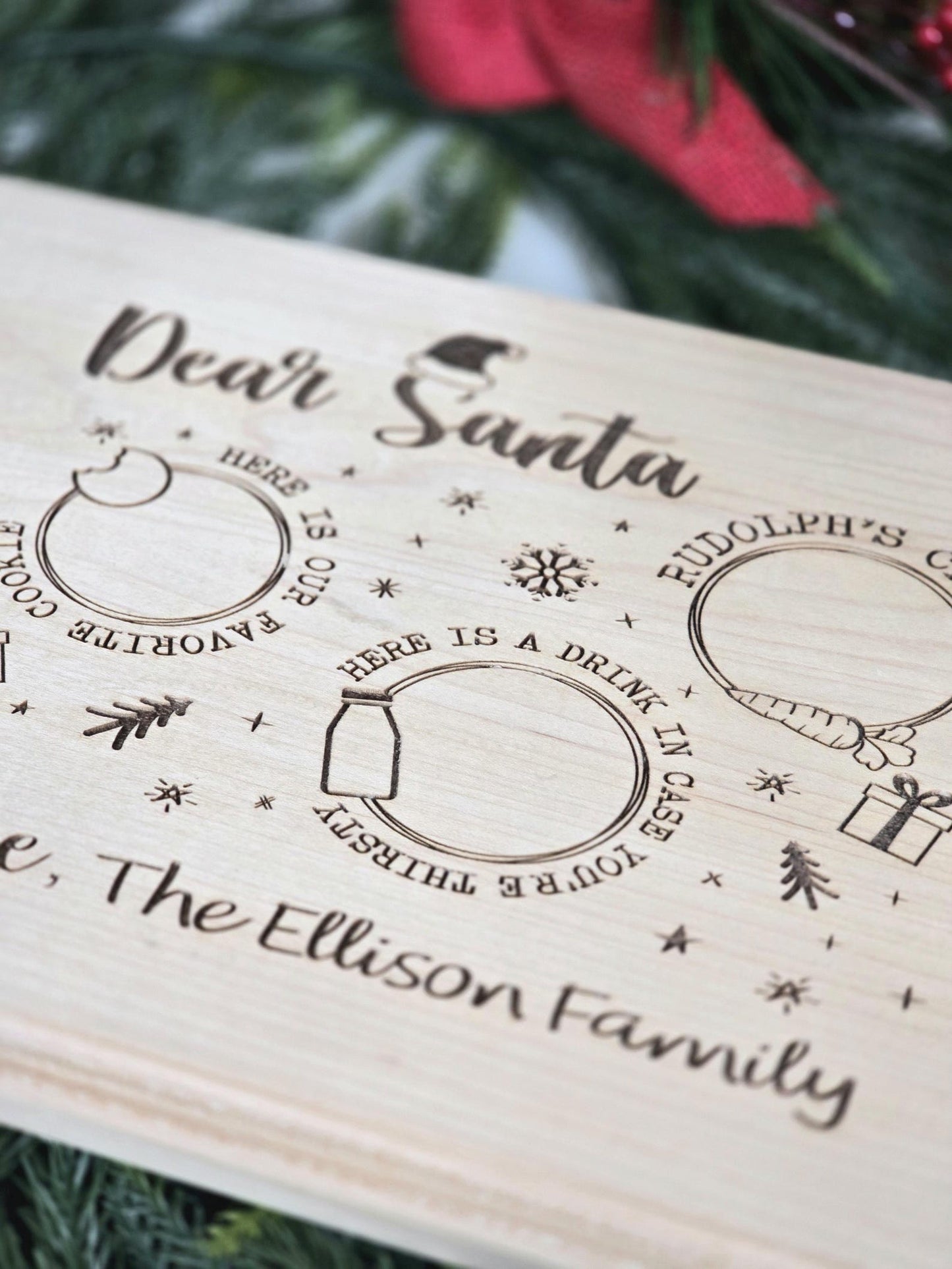 Custom Family Christmas Tray