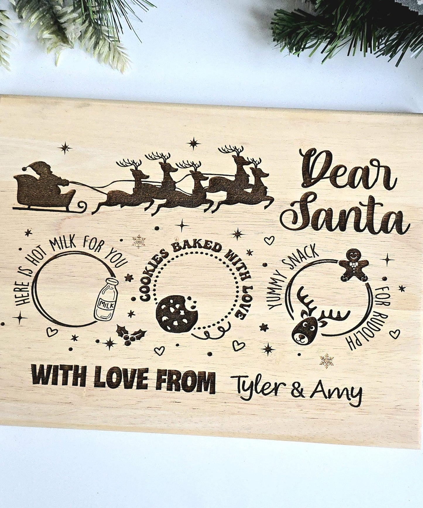 Custom Santa Cutting Board