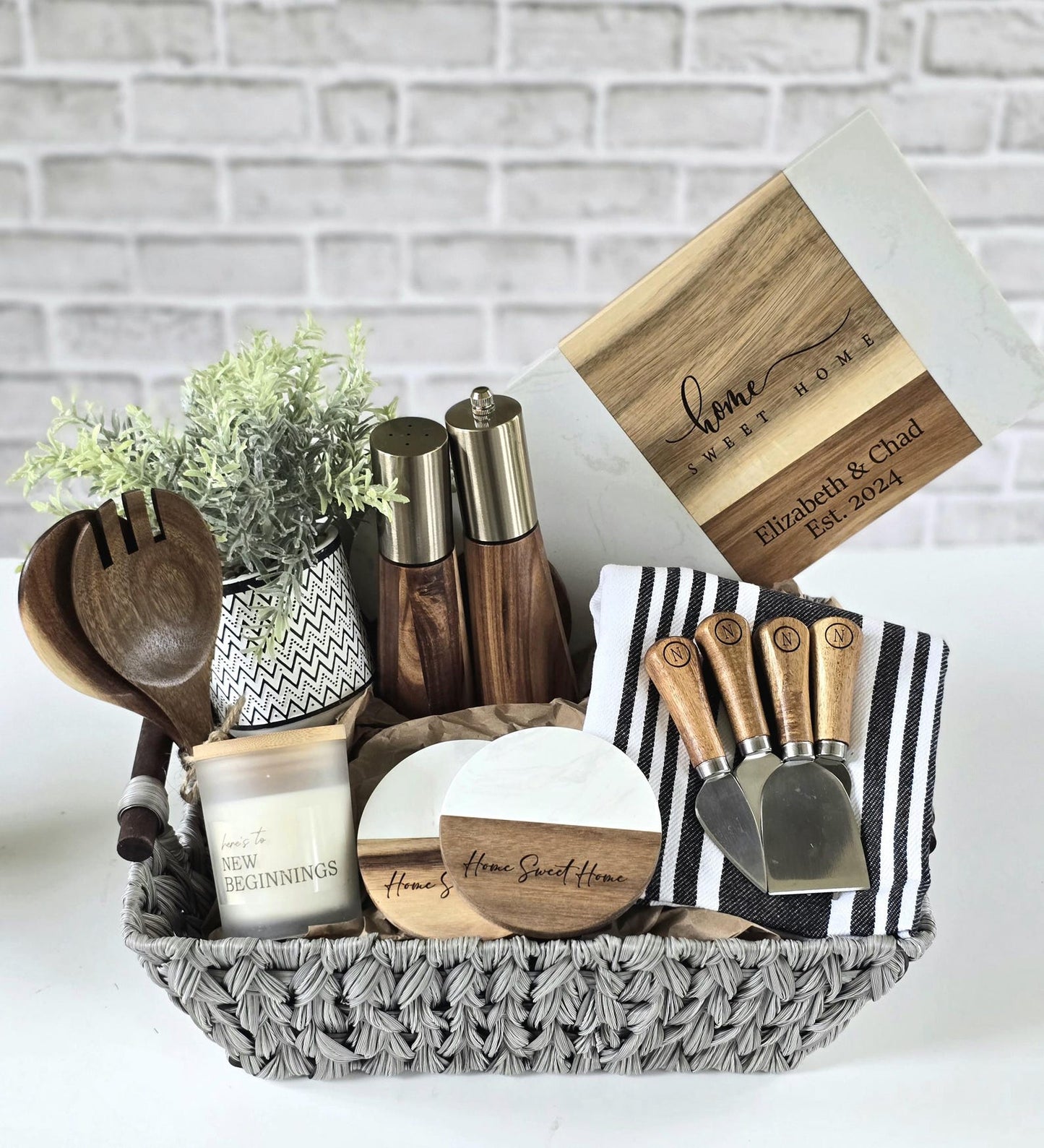 Custom Kitchen Essentials Gift Basket