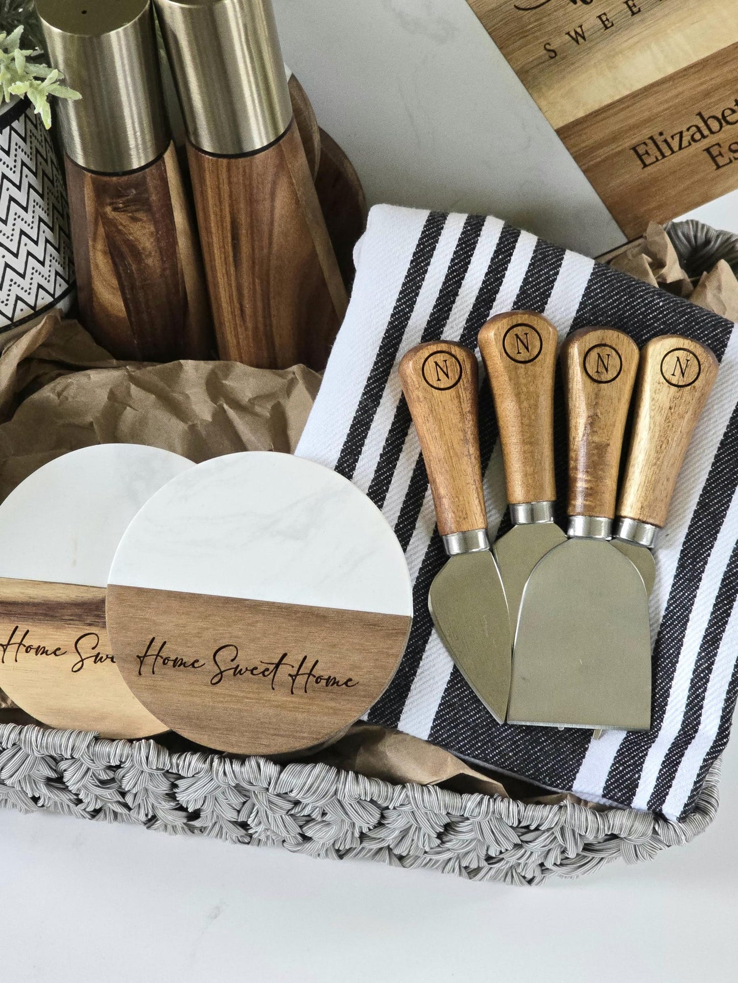 Custom Kitchen Essentials Gift Basket