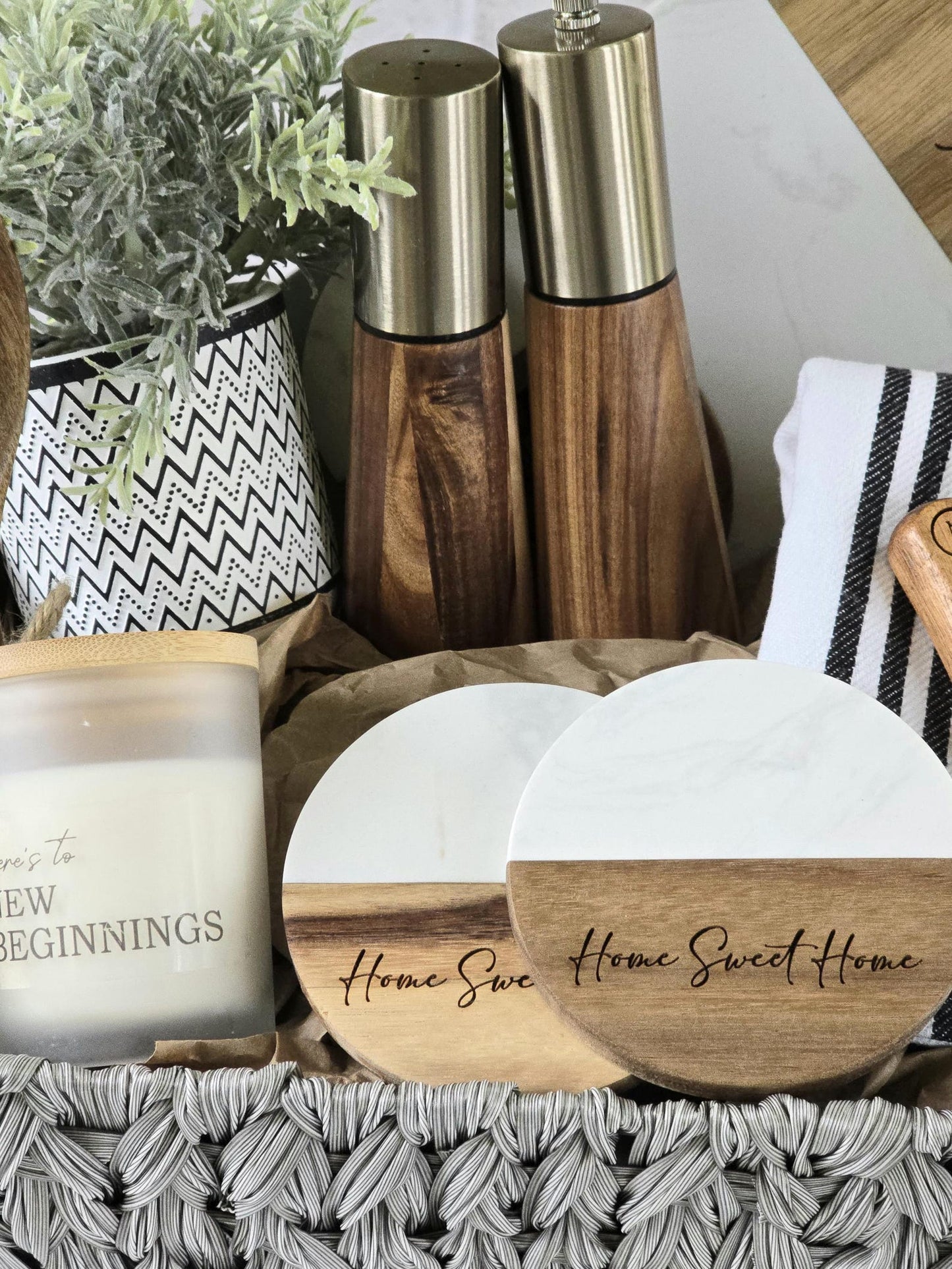 Custom Kitchen Essentials Gift Basket